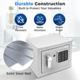thumbnail image 4 of SereneLife Heavy Duty 9.1 x 6.7' Electronic Safe Box - Digital Touch Pad Lockbox with Code 2 Keys - Small Safe Box for Home/Office, Secure Cash, Jewelry, Firearms - Wall/Floor Mountable, 4 of 7