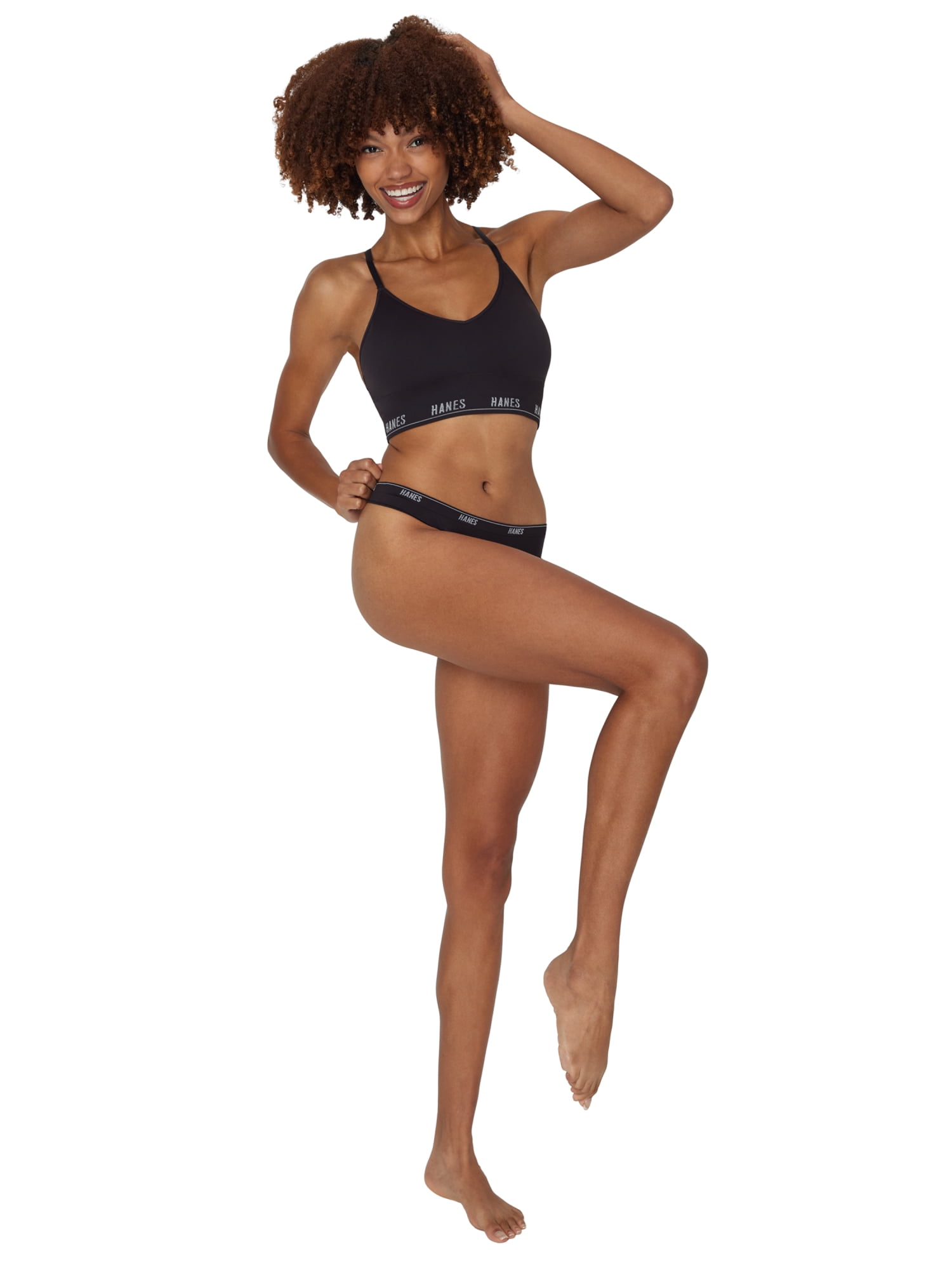 Hanes Moves Women’s 360° Flex Thong Underwear, 3-Pack