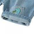 thumbnail image 6 of XBASW Kids Toddler Boys Ripped Denim Shorts Boys Dinosaur Print Jeans Shorts Summer Straight Quarter Pants Shorts for Boys 1-6Y, 6 of 9
