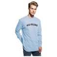 thumbnail image 2 of Daxton Retro New Orleans Arch Font Long Sleeves T Shirt Soft Weight Cotton, Sky Tee Black Font, 1XL, 2 of 2