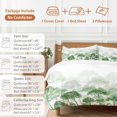 thumbnail image 6 of Cal King 4 Piece Bedding Set Watercolor Gradient Forest Soft Breathable Duvet Cover and Pillowcase,Green Natural Scenery Duvet Cover Set Washable Bed Sheets for Bedroom Dormitory Guest Room, 6 of 9