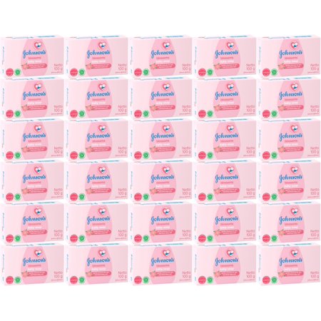 Johnson's Baby Blossoms Bar Soap With Extra Moisturizer, 3.5 Ounce / 100 Gram (Pack of 30) International Version