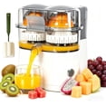 thumbnail image 1 of Dual-Head Automatic Citrus Juicer, Dual-Head Electric Citrus Juicer, Dual-head Electric Juicer with Built-in Cutter and Cleaning Brush, 1-Button Orange Lemon Lime Squeezer for Kitchen, 1 of 7