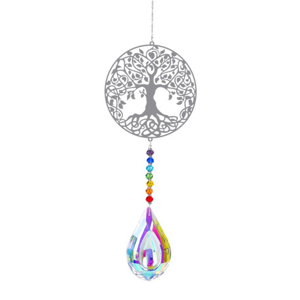 Atrapasueños de prisma para ventana, candelabro decorativo de cristal colgante para decoración de interiores