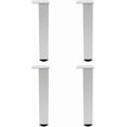 thumbnail image 1 of Lot de 4 Pieds Réglables pour Meubles, Pieds de Support en Alliage d'Aluminium Argenté 200 Mm/8 Pieds' Robustes de Remplacement pour Canapé Lit Bureau Meuble Télé Canapé Table Basse Bahuts Armoire Commode, 1 of 7