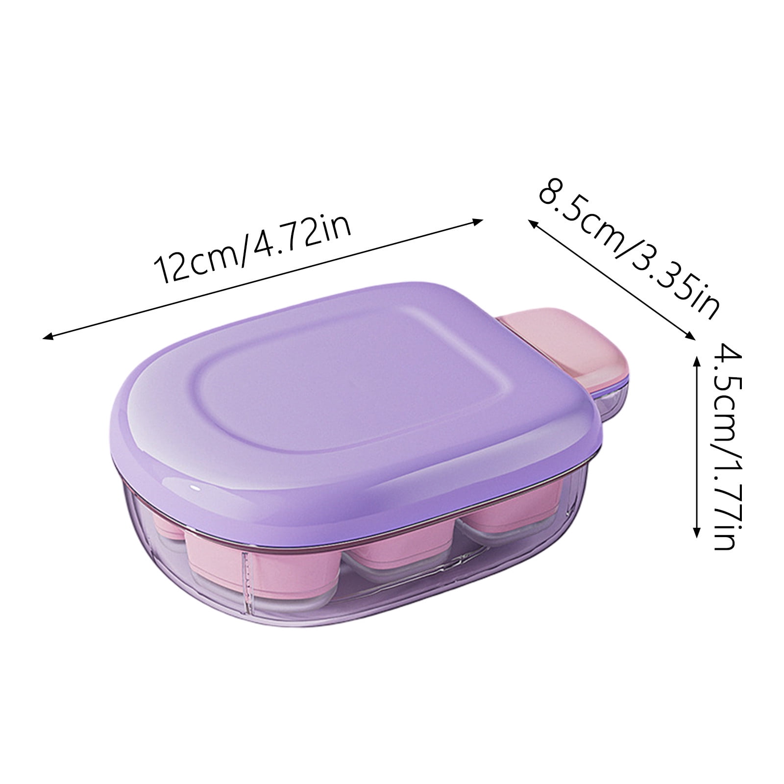 Ice Mold 6 Grid Block Tray with Lid Easy Release Cube Maker Large Square Mould for Durable Freezer Portable Drink Cooling Accessory for Coffee Beverages Kitchen Home Bar 1-4PC