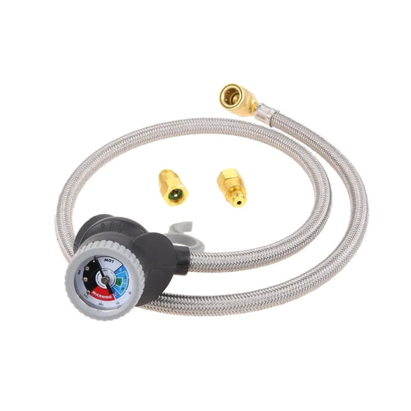 R134A Car AC Air Conditioner Charging Hose with Gauge Car HVAC Charging Tool Kit -