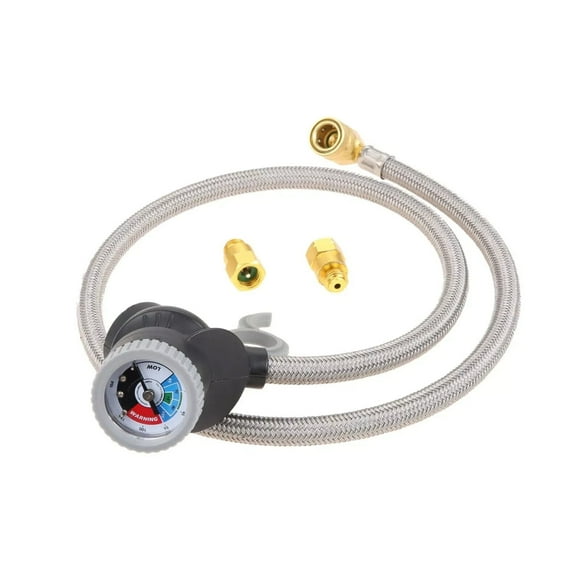 R134A Car AC Air Conditioner Charging Hose with Gauge Car HVAC Charging Tool Kit -