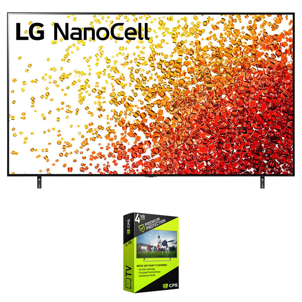 2021 Model LG 75NANO90UPA 75 Inch 4K Smart UHD NanoCell TV with AI ThinQ Bundle with Premium 4 Year Extended Protection Plan 