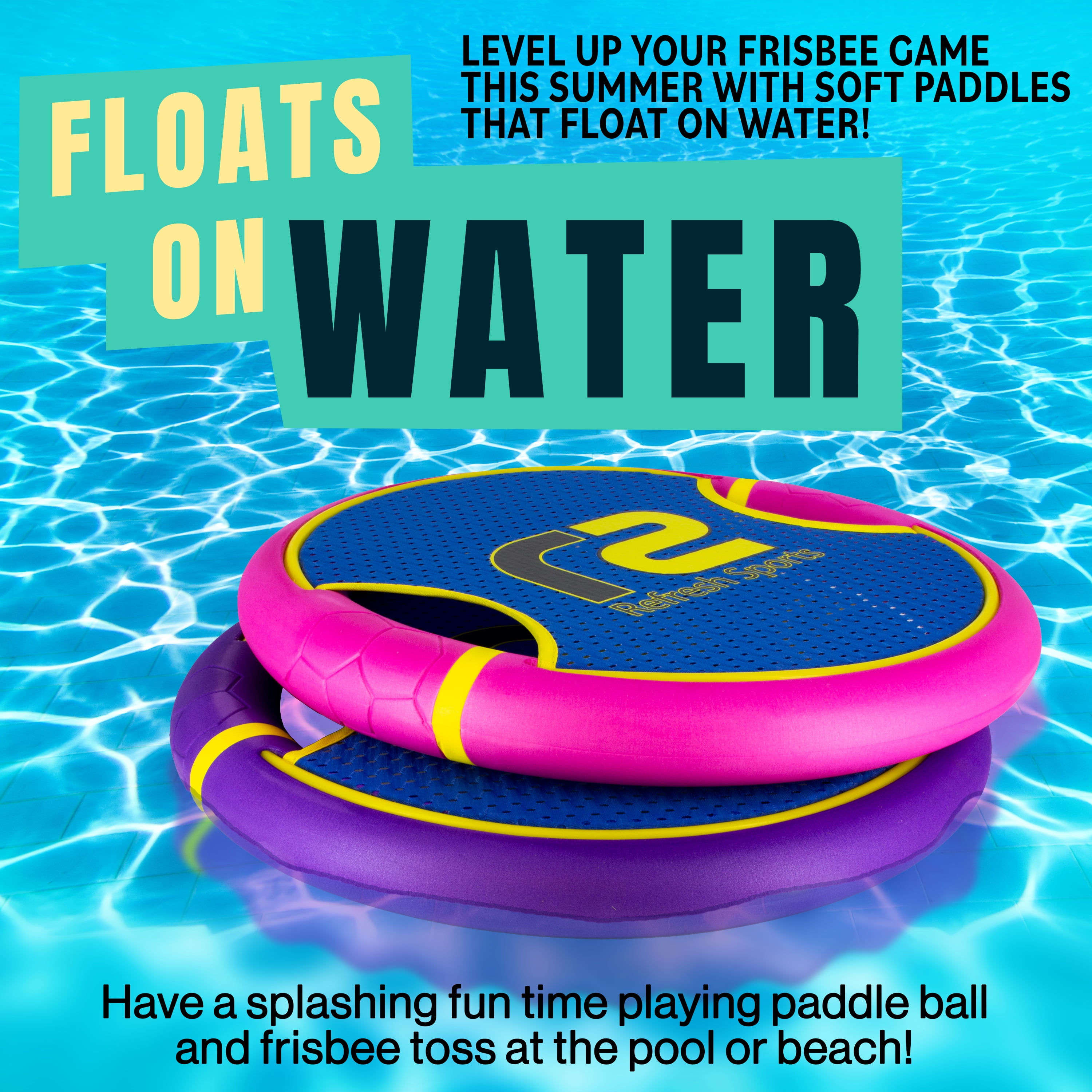 Bouncy Paddle & Stringy Ball Game - Pink & Purple - Refresh Sports