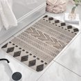 thumbnail image 3 of Boho Black and White Tribal Ethnic Flannel Non Slip Door Rugs,Washable Door Mats Indoor,Decorative Door Mats,Dirt-Resistant and Absorbent Doormat for Entrance,Bedroom,Kitchen,Bathroom,23.5"x16", 3 of 5