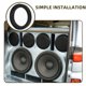 thumbnail image 4 of 2 pares de espaciadores para altavoces de coche, adaptadores universales para altavoces de coche, soporte de montaje de anillo de instalación, espaciador de altavoces estéreo de plástico para coche, 4 of 7