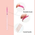 thumbnail image 4 of Bumiews Mascara Wands, Disposable Eyelash Brushes, Eyebrow Makeup Brushes with Crystal Handle(Pink), 4 of 7