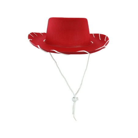 Child Western 1950's Style Kids Cowboy Ranch Hat, Red, One Size