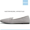 thumbnail image 4 of Obtaom Women’s Stylish Pointy Toe Loafer Flat ,Comfortable Faux Suede Ballet Flat, Elegant Work Penny shoes ,Cute Pointed Toe Dress shoes for Ladies (Grey,US9), 4 of 9