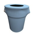 thumbnail image 3 of LA Linen Stretch Spandex Trash Can cover 44-Gallon Round, Gray Light, 3 of 7