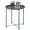 Blue, variant on VECELO Small Round Side End Table, Folding Metal Coffee Table with Removable Tray for Living Room Bedroom Balcony and Office, Beige
