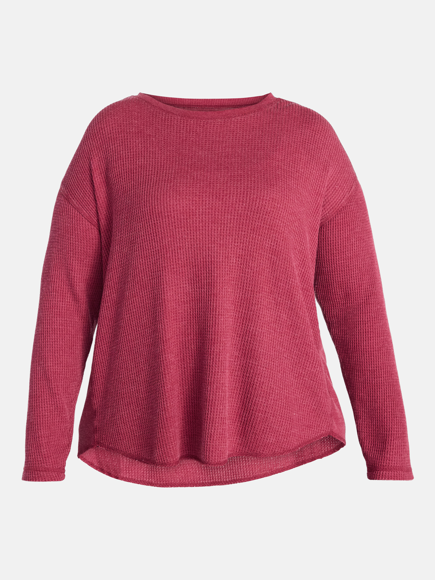 Terra & Sky Women’s Plus Waffle Knit Tunic Top, Sizes 0X-4X