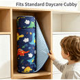 thumbnail image 5 of Wake In Cloud - Toddler Nap Mat with Pillow and Blanket, 100% Cotton Fabric, for Ages 3 Plus in Daycare Kindergarten Preschool, Roll Up Sleeping Bag, (Style#1), 5 of 7