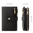 thumbnail image 2 of TAZAG microfiber leather short wallet women's zipper buckle wallet clutch bag anti-theft card holder coin purse, 2 of 6