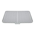 thumbnail image 1 of Alfombrilla para secar platos Almohadilla para secar platos Alfombrilla para escurrir platos Fácil de secar Utensilio resistente Gris, 1 of 9