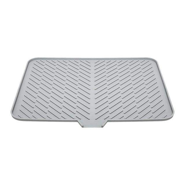 Alfombrilla para secar platos Almohadilla para secar platos Alfombrilla para escurrir platos Fácil de secar Utensilio resistente Gris