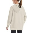 thumbnail image 6 of TFEOQRY Tween girls and boys hoodei Crewneck Oversized Hooded Sweatshirt Kids Fashion Long Sleeve Pullover Tops Khaki, 6 of 8