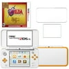 New Nintendo 2DSXL White with Zelda Ocarina of Time and Screen Protector