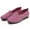 Purple, variant on Women's Slip-On Sneaker Round Head Soft Sole Walking Shoes Breathable Flat Loafer