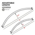 thumbnail image 4 of Utopia Alley Rustproof Wall Mounted Aluminum Double Curved Shower Curtain Rod, Screw Mount Rod, Stronger and More Secure Than Tension, Adjustable Shower Rod from 45" to 72", Expandable (Chrome), 4 of 11