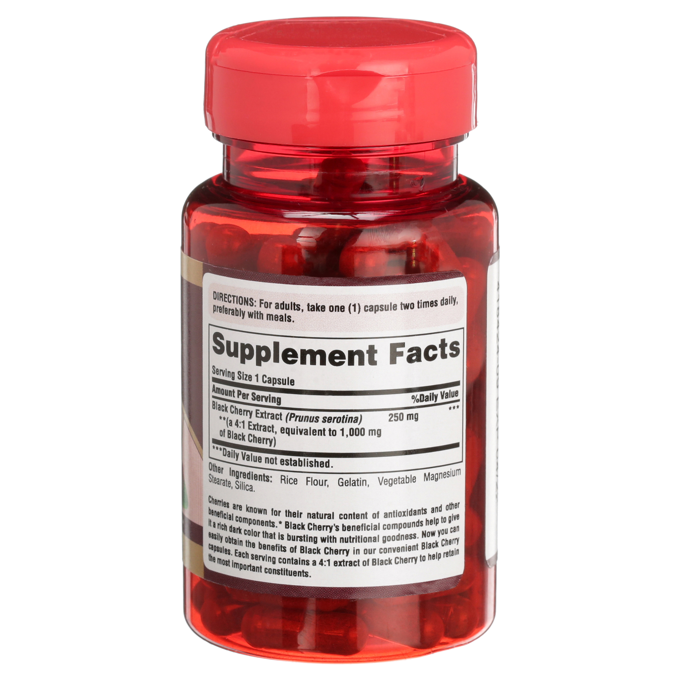 Puritans Pride Black Cherry 1000 mg Capsules, 100 Count