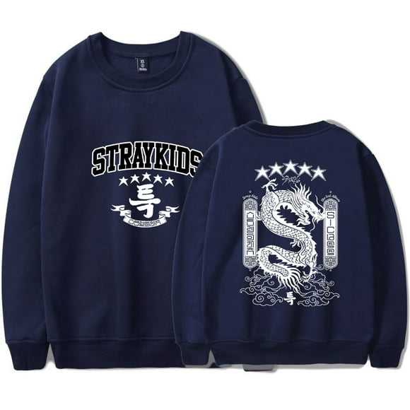 Stray Kids Merch Fashionable casual round neck unisex long sleeved pullover