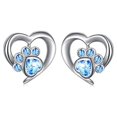 thumbnail image 2 of facefd 1 Pair Rhinestone Women Earrings Party Banquet Girls Simple Design Adorable Sweet Stud Earring Decor Jewelry Gift Blue, 2 of 9