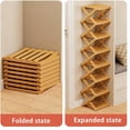 thumbnail image 4 of The 9-Tier No-Assembly Bamboo Rack, 2026 New 9 Tier Bamboo Shoe Rack, Vertical Foldable Shoe Storage Organizer for Small Spaces, Tall Narrow Shelf for Entryway, Closet, Bedroom, 4 of 8
