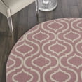 thumbnail image 6 of Nourison Jubilant Modern Moroccan Pink 5'3" x ROUND Area Rug, (5' Round), 6 of 8