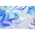 thumbnail image 2 of Jenny Rainbow Fine Art 18x13 White Modern Wood Framed Museum Art Print Titled - Fluid Acrylic Blue Turquoise, 2 of 4