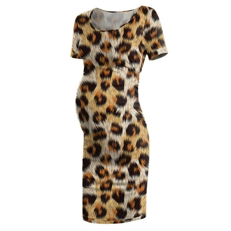 

Women Mom Pregnancy Maternity Summer Floral Fashion Dresses Clothes