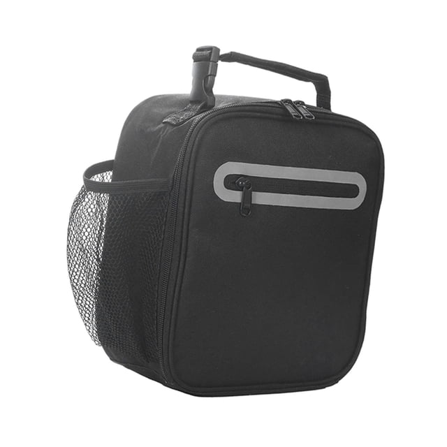 Bolso de mano con aislamiento térmico, bolsa de tela Oxford portátil para Picnic, bolsas para el almuerzo para playa, exteriores, mochilero, oficina, negro