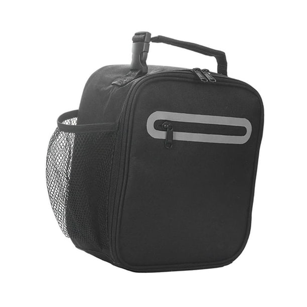Bolsa de almacenamiento para caja de alimentos, bolso reutilizable con cremallera suave, bolsa de hielo, bolsa de Picnic para acampar, trabajar, playa negro