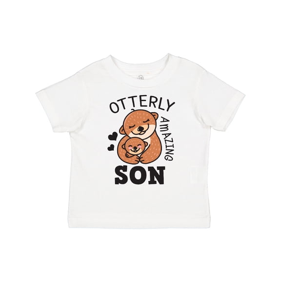 Inktastic Otterly Amazing Son with Mother and Child Otter Boys Toddler T-Shirt