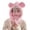 Pink, variant on Ludearly Khaki Teddy Bear with Face Shield Balaclava Hood, Winter Balaclava Hood, for Winter Daily Wear, Ski Trips And Snow Outings, Winter Gift for Family and Friends