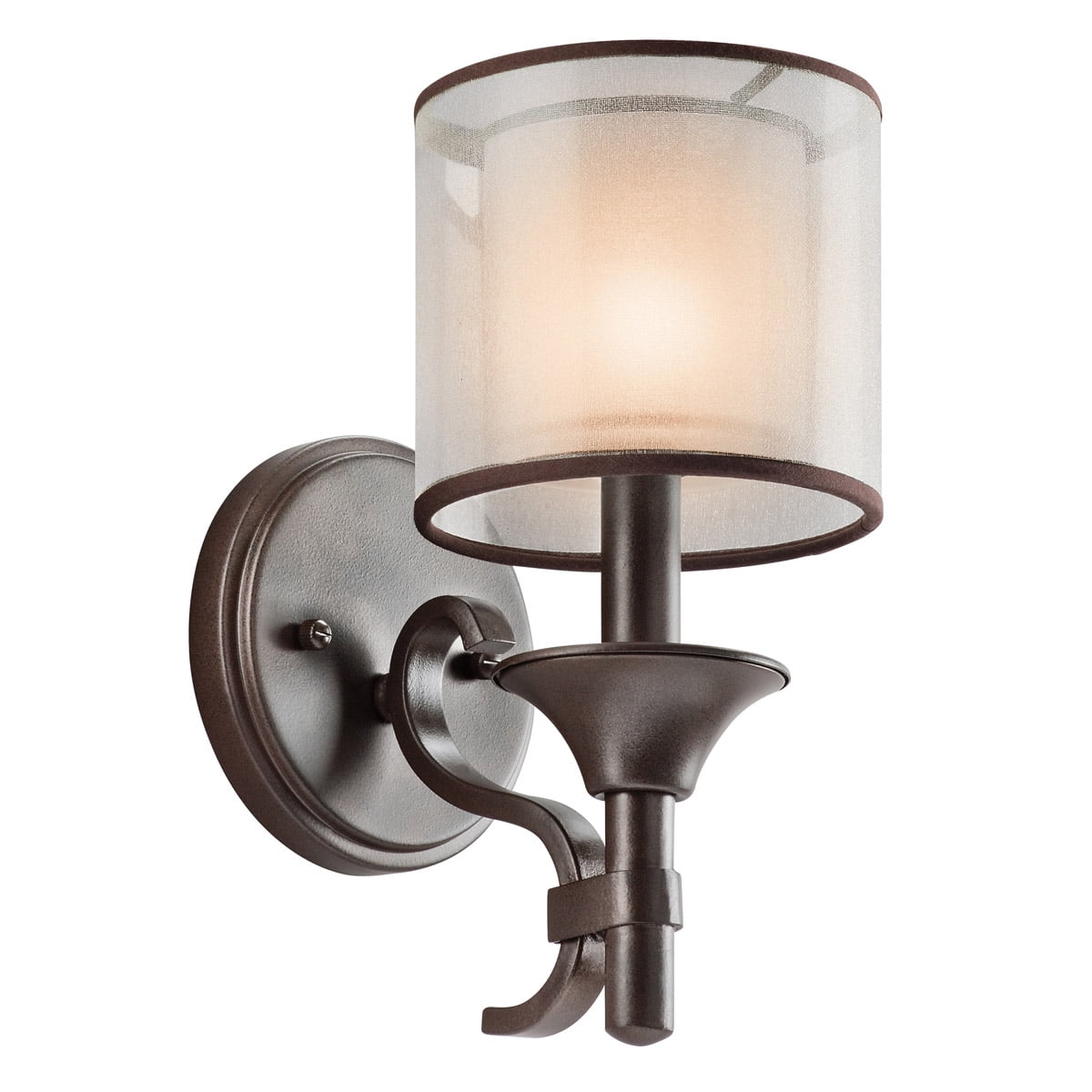 Wall Sconces 1 Light Fixtures With Mission Bronze Finish Candelabra