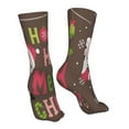 thumbnail image 7 of Goofa Ho Ho Ho Merry Christmas for 16in Socks, Funny Novelty Crazy Design Cotton Socks Sports Socks Knee High Socks For Men, Women,1Pairs - Gift For Working Friends, 7 of 7