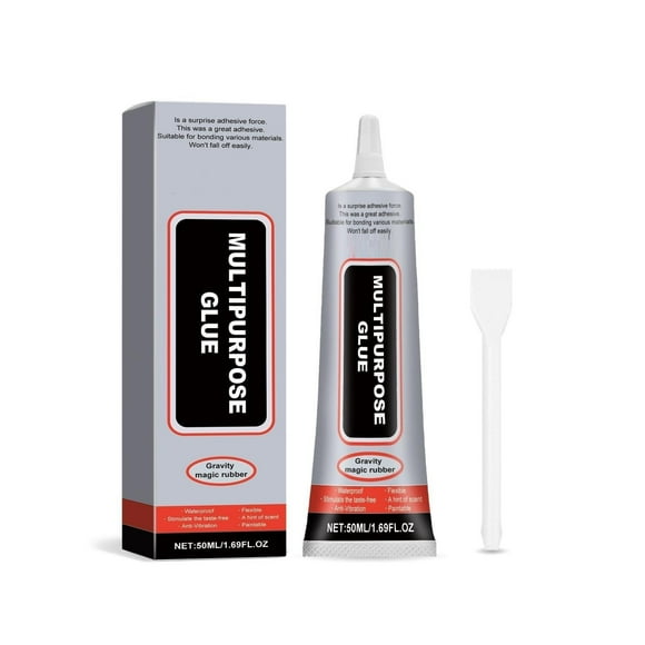 Less Than 5 Glue 50ML Clear Glue for Rhinestones Jewelry Glue Multi Purpose Glues for Rhinestone Crafts Jewelery Fabric Leather Wooden Glass Metal