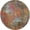 Sunset, variant on 5' X 5' Sealife Round Abstract Power Loom Non Skid Area Rug