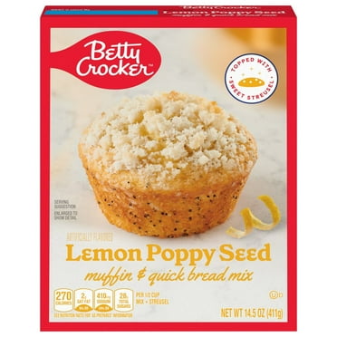 2 Pack - Betty Crocker Lemon Poppy Seed Muffin & Quick Bread Mix - 14.5 oz Packaging may vary