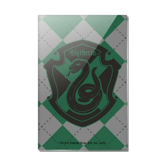 Harry Potter Slytherin Plaid Sigil Rectangle Acrylic Fridge Refrigerator Magnet
