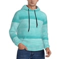 thumbnail image 2 of Fotbe Men's Hoodie with Blue And Turquoise Pattern - Kangaroo Pocket Pullover Hooded Sweatshirt, Perfect for Daily Wear, Travel, and Home-3X-Large, 2 of 7