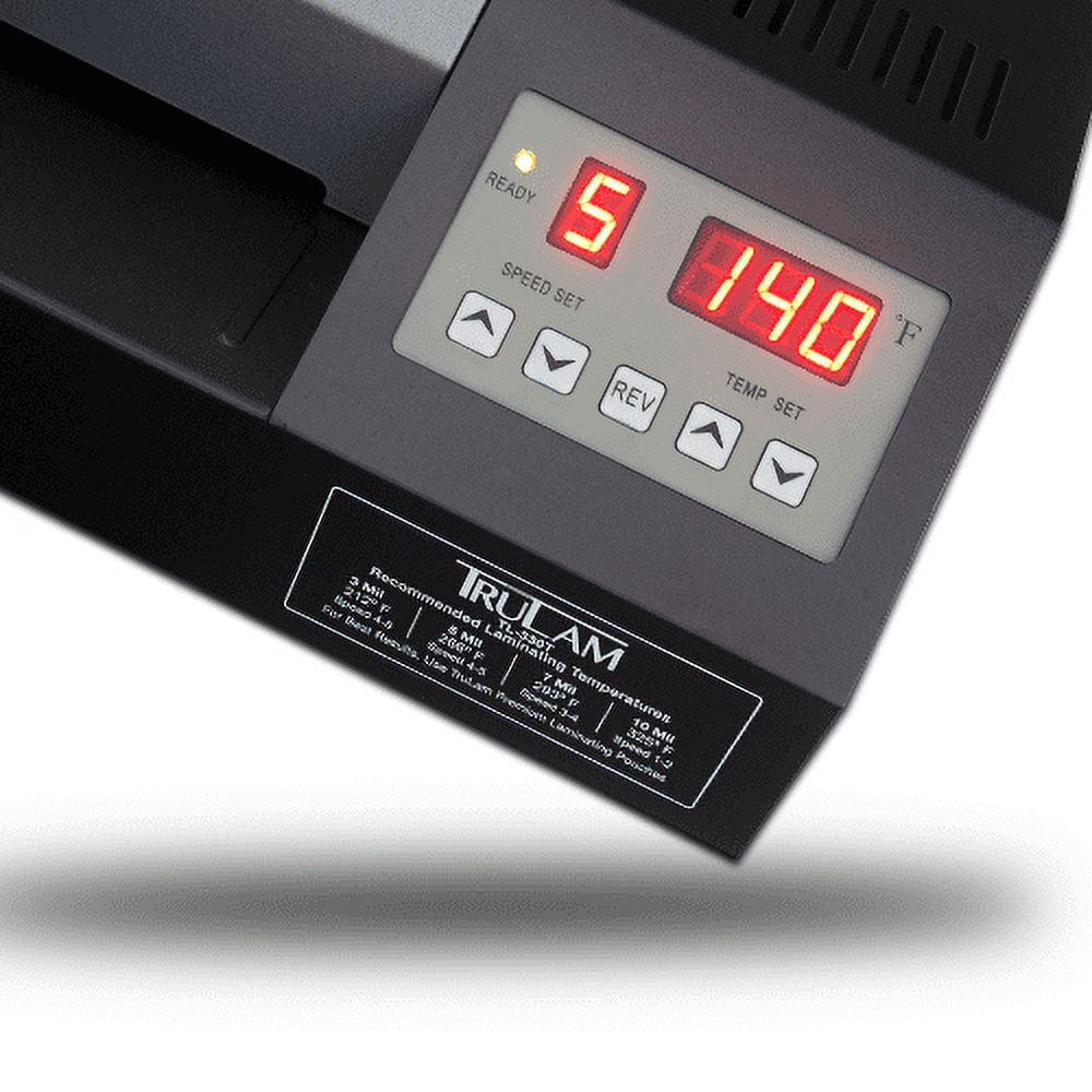 TRULAM TL-330T, Thermal Pouch Laminator, 12.5 inch Max Input, Adjustable Temperature and Speed, Up to 55 inches/minute, Black