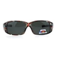 thumbnail image 2 of Polarized Womens Rectangular 57mm Fit Over Sunglasses Translucent Dark Red, 2 of 4